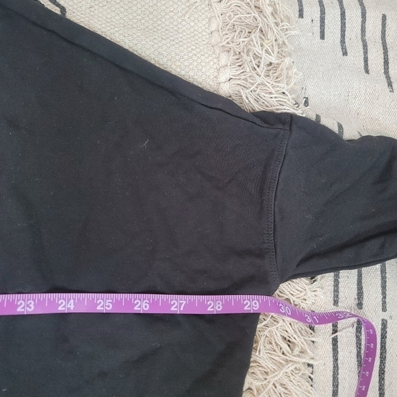 HELMUT LANG Bateau Neckline Long Sleeve Top in Black, sz Small - Picture 13 of 14